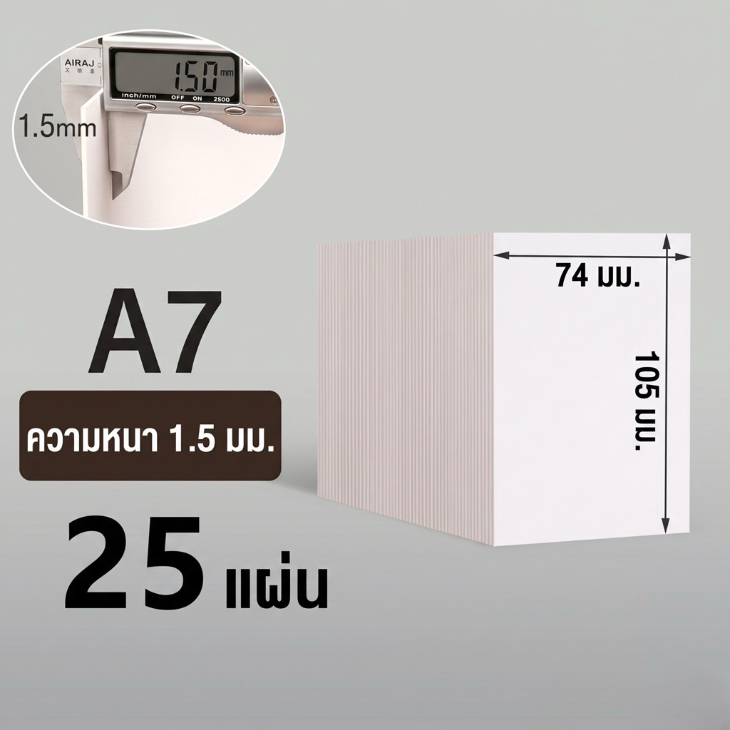 กระดาษแข็ง จั่วปัง - แพ็คการ์ด A7 เกรดA สีขาว ราคาถูก Shopee Lazada