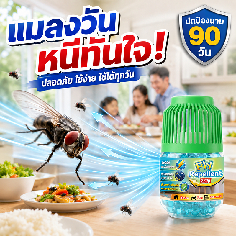 👍ไร้แมลงวันสนิท ใน 3 นาที👍 ไล่แมลงวัน ยาฆ่าแมลงวัน 220g สารสกัดจากพืช แบรนด์ออสเตรเลีย ใช้อย่างมั่นใจ