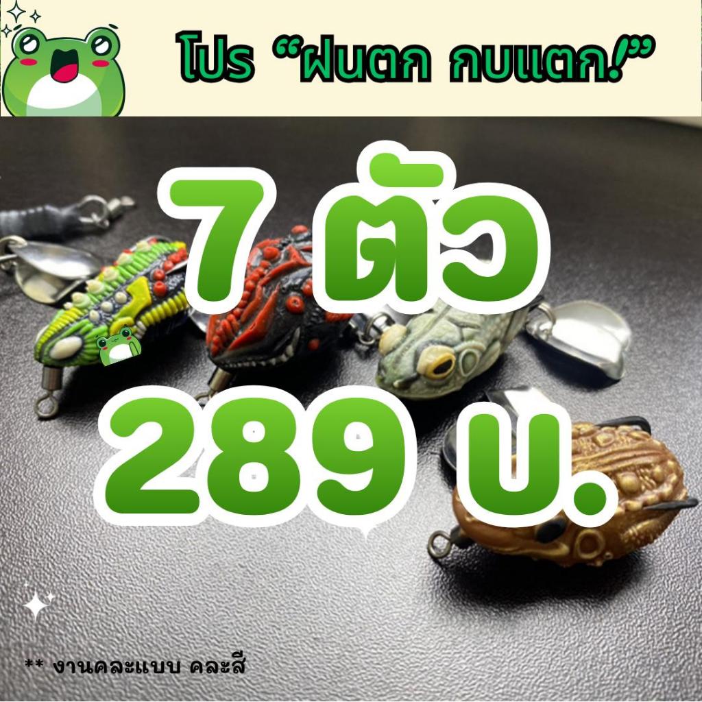 โปรพิเศษ ฝนตก กบแตก งานกบยาง 7 ตัว คละแบบ คละสี
