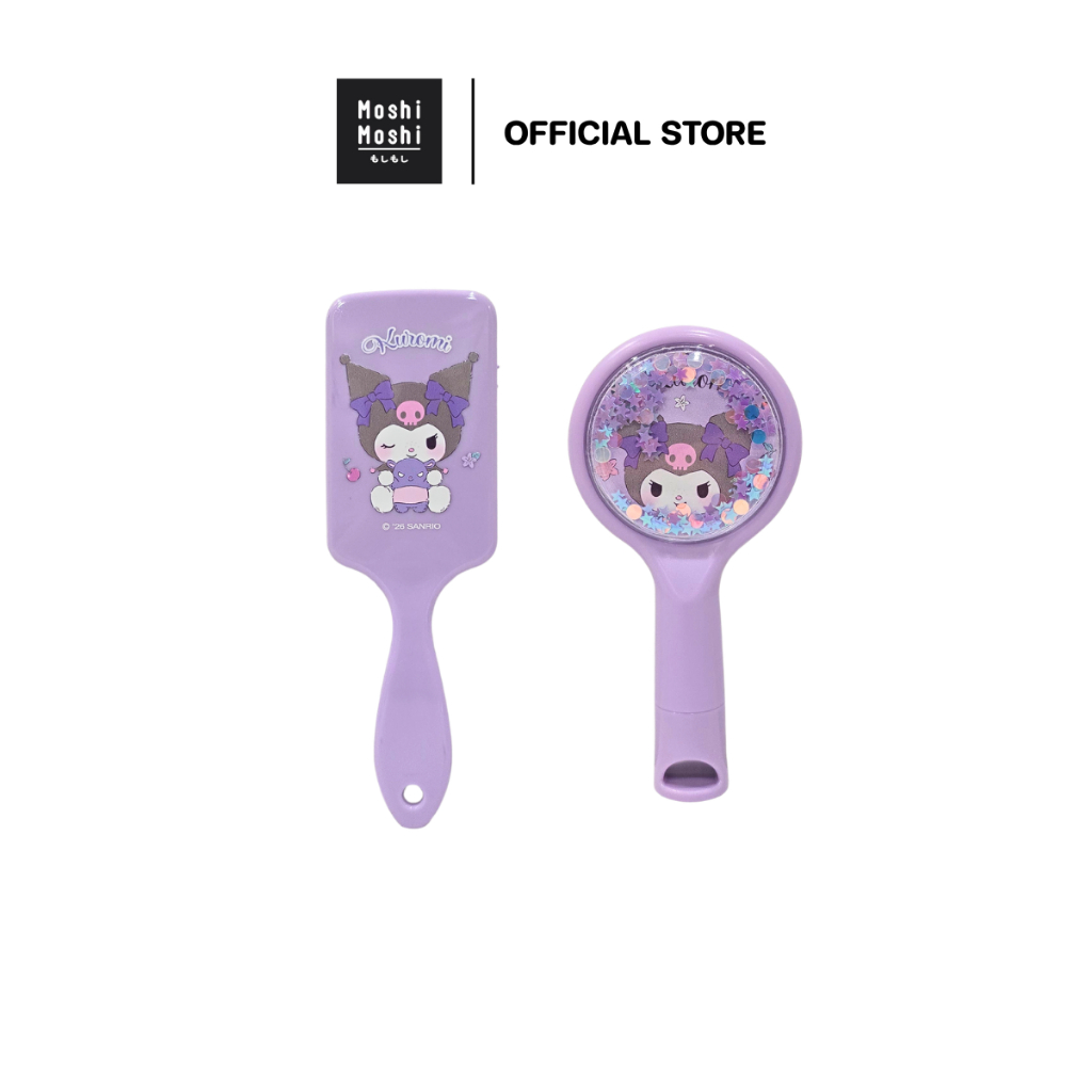 Moshi Moshi Hair Brush หวีแปรง หวีแปรงผม หวีพกพา ลาย Kuromi ลิขสิทธิ์แท้จากค่าย Sanrio รุ่น 6100008283 และ 6100007586