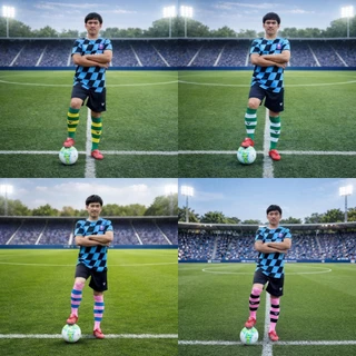 ถุงเท้าฟุตบอลลายทาง STRIPED SOCKS ยาวคลุมเข่า ถุงเท้าฟุตซอล ผ้ายืด ใส่สบาย มีหลายสี