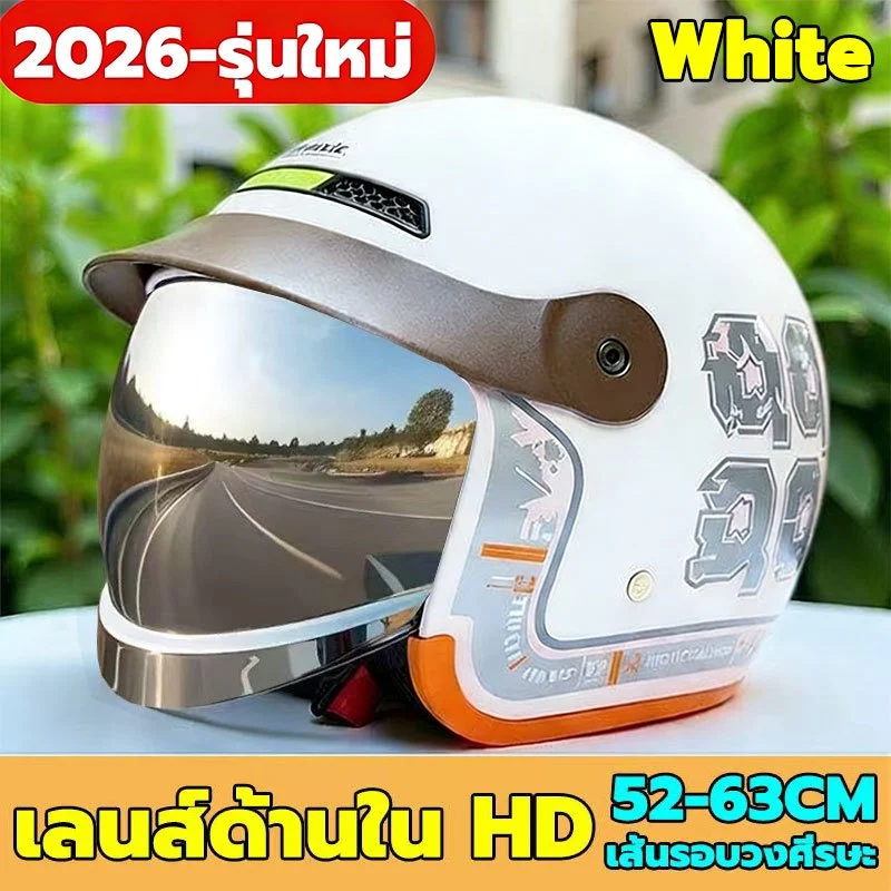 New 2026! หมวกกันน็อก หมวกกันน๊อคเต็มใบ HD กันแสงสะท้อน รถจักรยานยนต์ ใส่ได้ทั้งชายและหญิงMotorcycle helmet