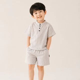 Hania kids พร้อมส่ง - ชุดเซต 2 ชิ้น ลายทาง มินิมอล เสื้อกางเกง ใส่สบาย - K5125796