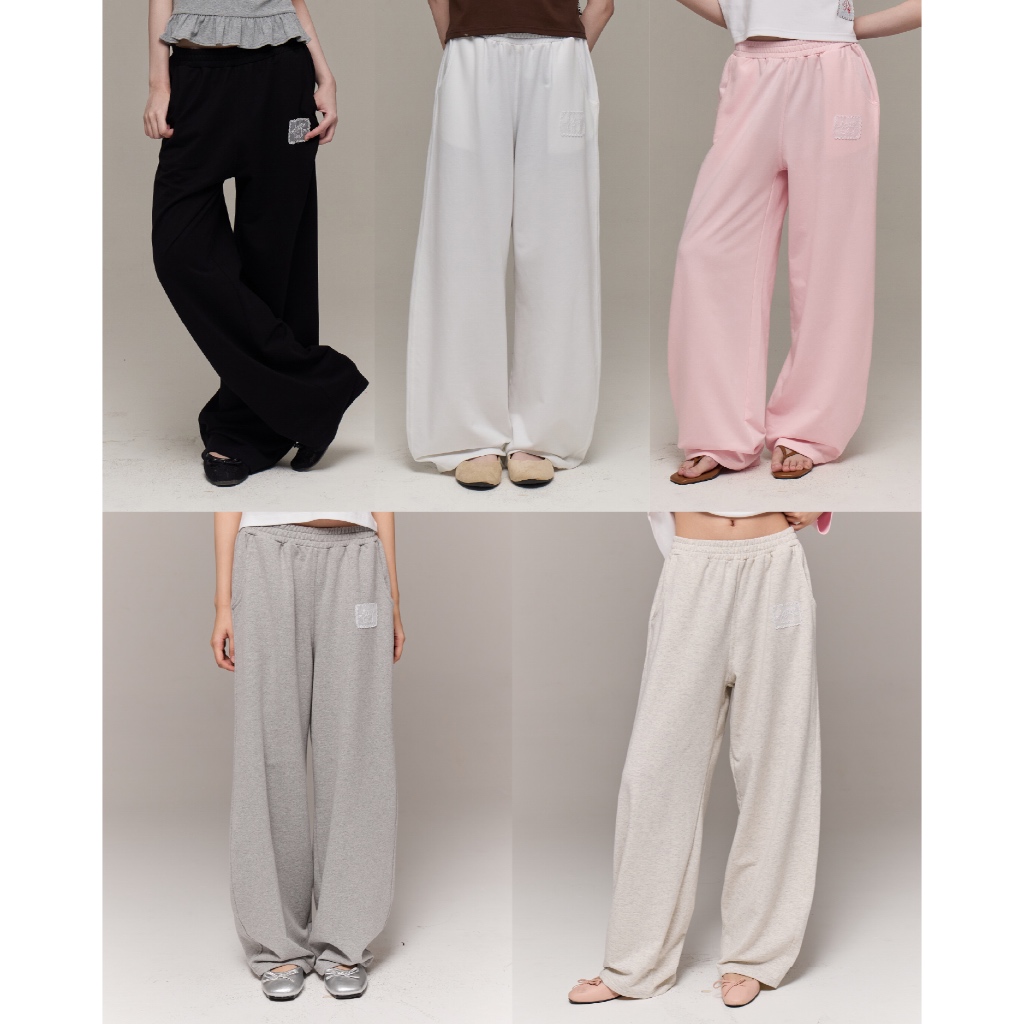 prey กางเกงขายาว sweat barrel pants