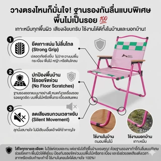 Magic pocket เก้าอี้แคมป์ปิ้ง พับได้ รับน้ำหนัก300กก เก้าอี้สนาม ปิคนิคกลางแจ้ง ขาตั้งอลูมิเนียม