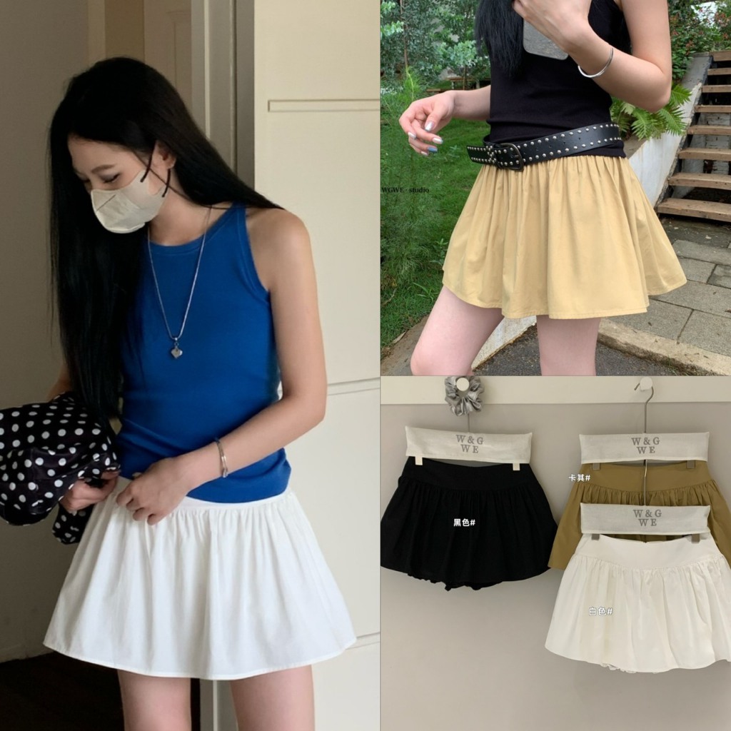 ❤ 🧵 🇰🇷 W9221 กระโปรงสั้น แต่งขอบ งานซิปหลัง มีซับในอย่างดีค่ะ ผ้าดีใส่สบาย ทรงสวยมากๆค่า แฟชั่นเกาหลี TAG WG.WE ✈