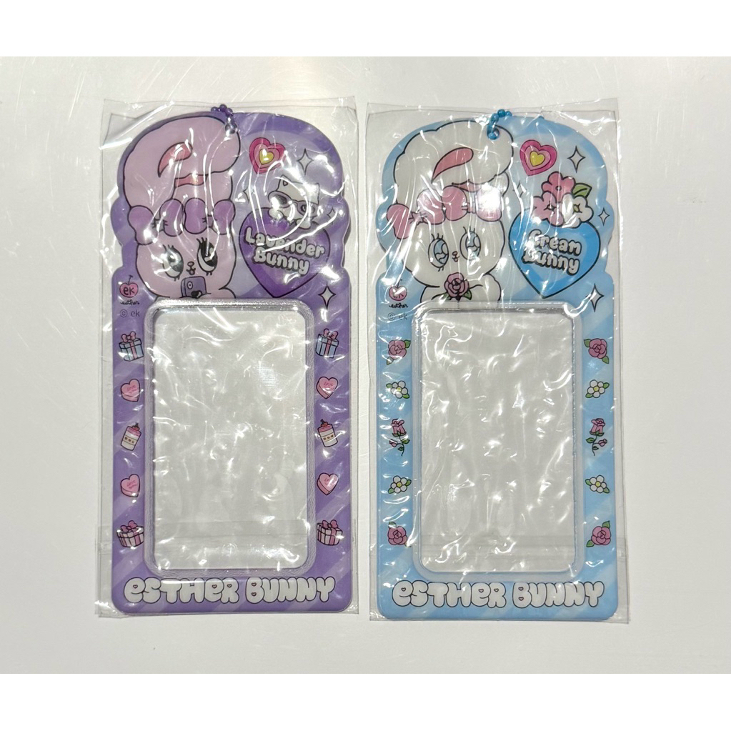 Esther Bunny เอสเธอร์ บันนี่ เฟรมการ์ด card holder V.2 เคสใส่การ์ด พวงกุญแจ **เหลือสีฟ้าอันสุดท้ายค่ะ