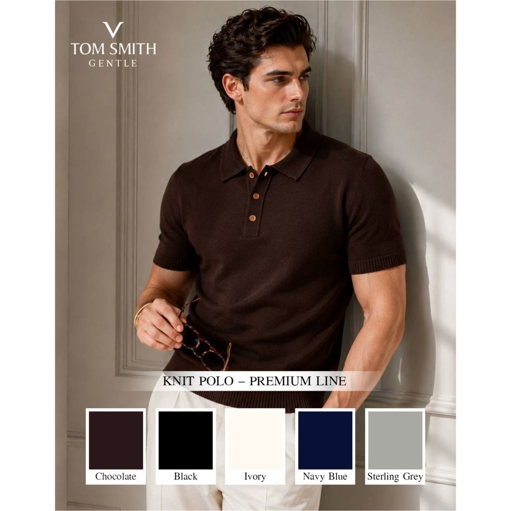 Tomsmith gentle เสื้อโปโลผ้าถัก รุ่น Knit Polo – Premium Line