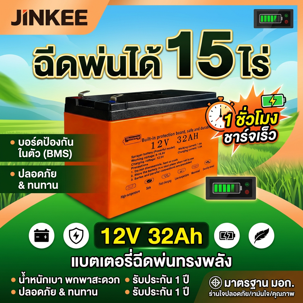 12V 24AH แบตเตอรี่เครื่องพ่นสารเคมี แบตเตอรี่ลิเธียมเครื่องพ่นยา แบตเตอรี่ลิเธียมเครื่องพ่น แบตเตอรี่เครื่องพ่นสารไฟฟ้า