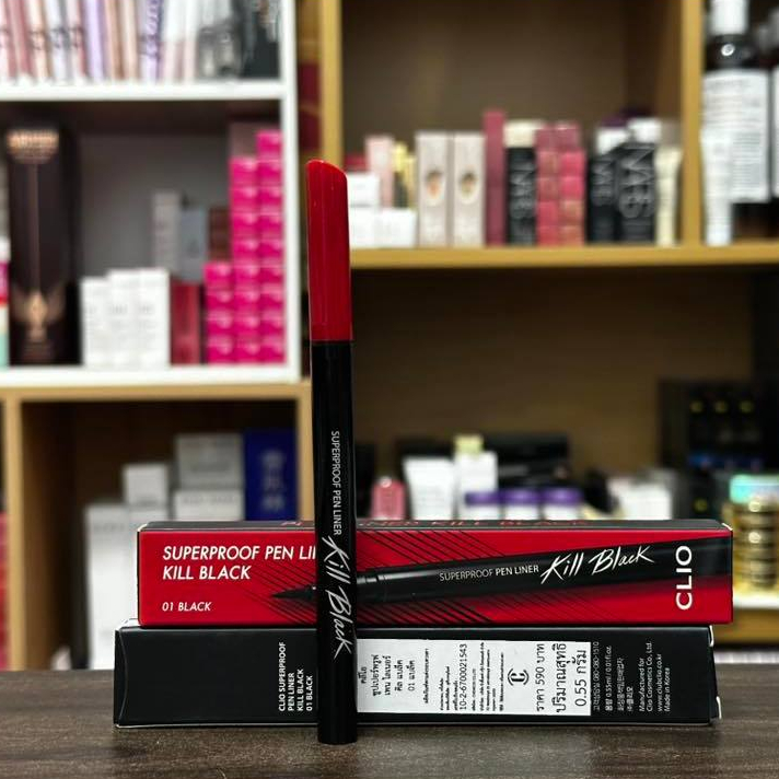 ( หมดอายุ 11/26 ) Clio Superproof Brush Liner Kill 0.55ml