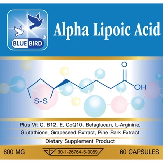 Alpha Lipoic Acid Plus (ALA) กรดอัลฟาไลโปอิก พลัส ตรา บลูเบิร์ด 600 มก. 60 แคปซูล