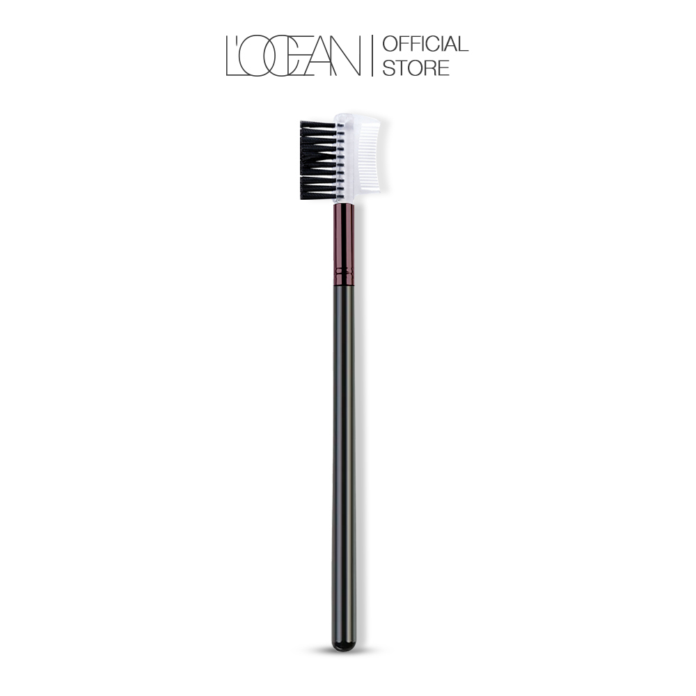 L'OCEAN Eyebrow comb Dual-purpose brush แปรงปัดคิ้วและแปรงปัดขนตาในด้ามเดียว