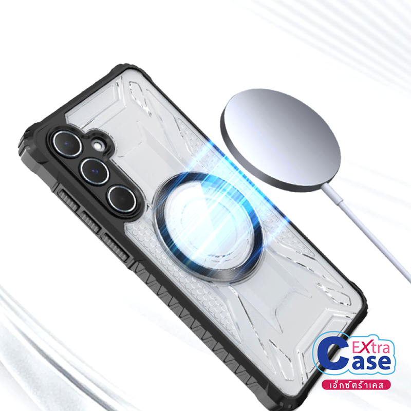 จัดส่ง1-2วัน เคสMagsafe สำหรับรุ่น ซัมซุง A07 A17(5G) A27(5G)  A37(5G) A57(5G) ขอบสีกันกระแทก