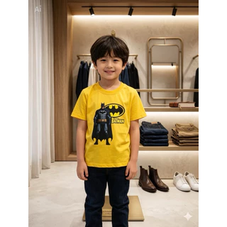 เสื้อยืดเด็กชาย เนื้อผ้าคอตตอน100 สกรีนลายสุดเท่ห์