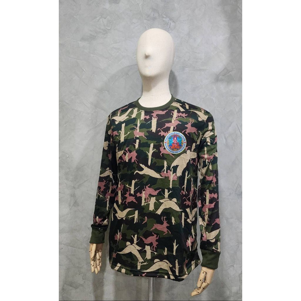 เสื้อยืดลายพรางอุทยาน พิมพ์ตรากรมอุทยาน ผ้า TK