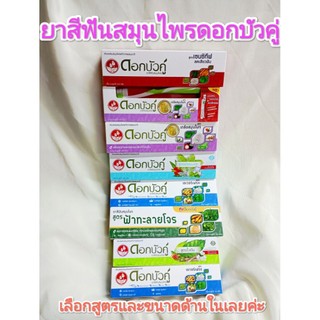 ***พร้อมส่ง*** ยาสีฟันสมุนไพรดอกบัวคู่ สูตรฟ้าทะลายโจร และ สูตรเอเวอร์เฟรช มีให้เลือก 6 สูตร