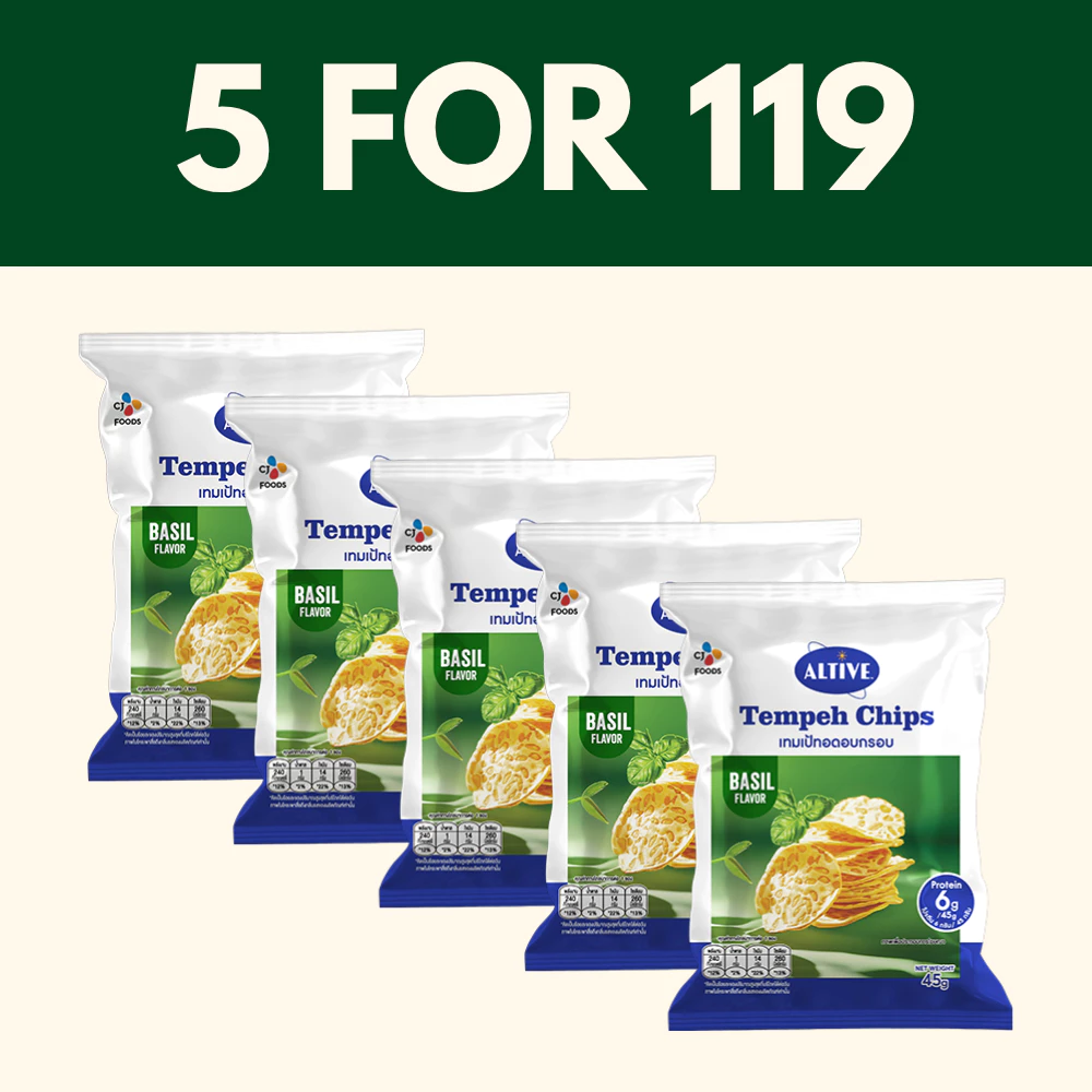 [ 5ซอง 119 บาทเท่านั้น ] เทมเป้ มันฝรั่งอบกรอบ Altive Temphe Basil รสโหระพา 5 ซอง 119 บาท ขนาด 45กรัม