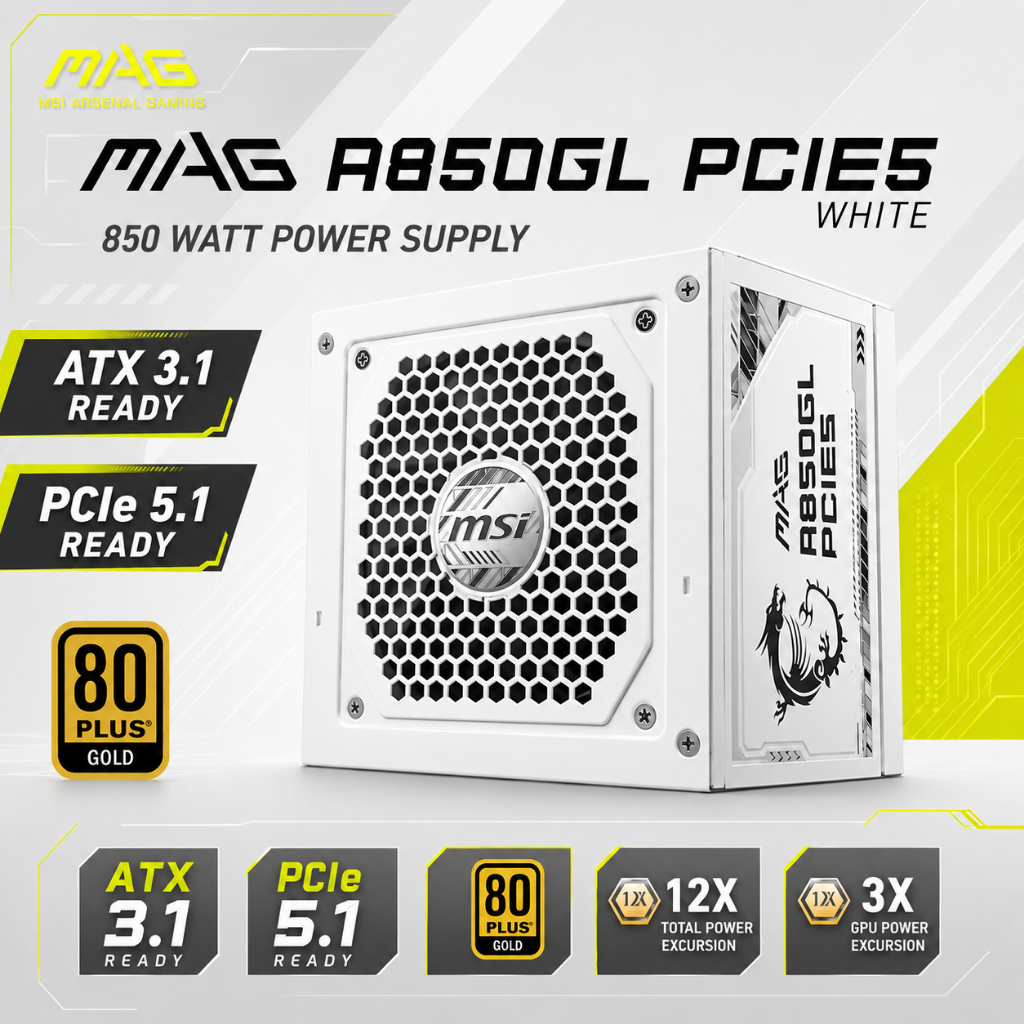 MSI MAG A850GL 850W 80 PLUS BRONZE