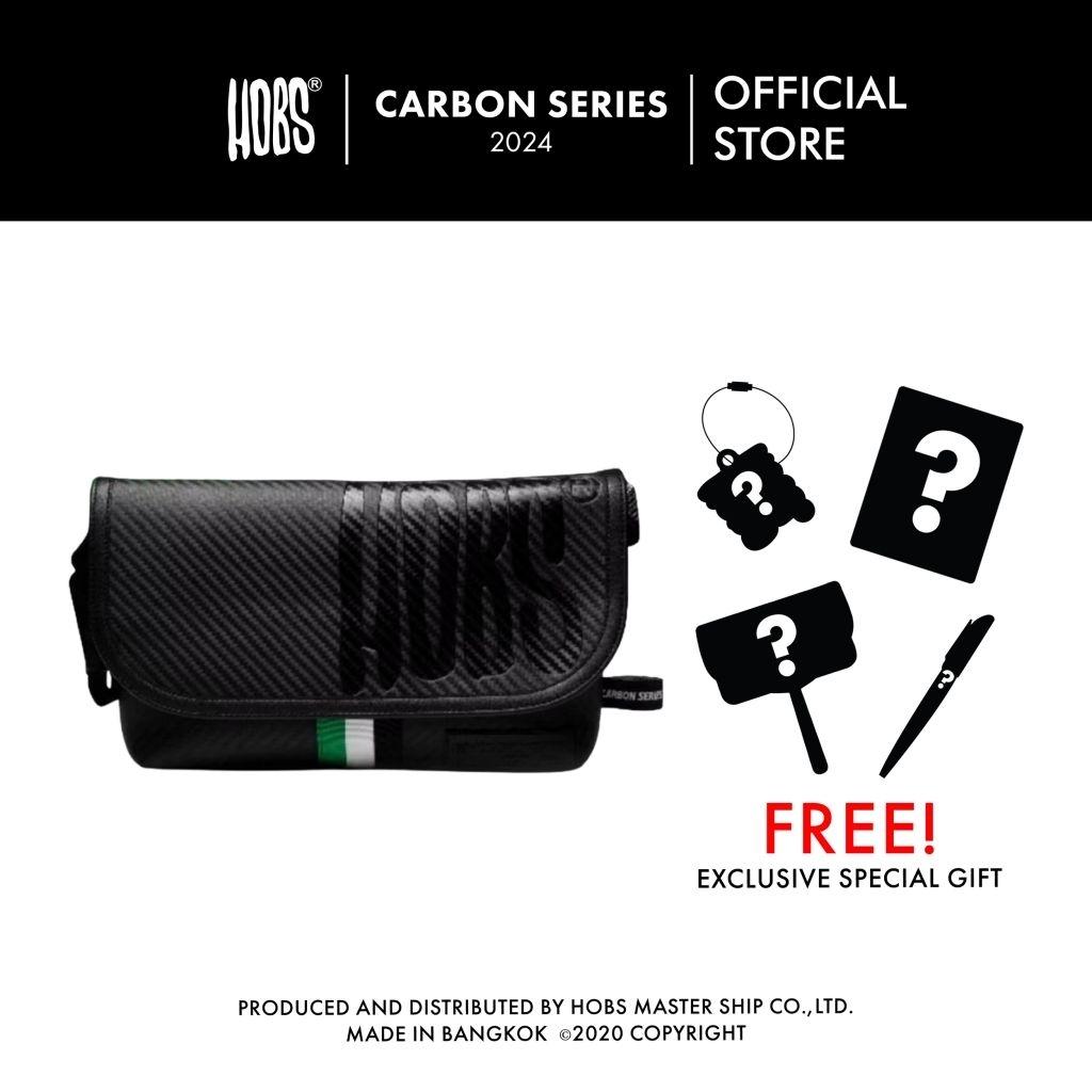 Hobs® Carbon series 2024 | Monza factory | กระเป๋าสะพายข้าง ลายคาร์บอนเคฟร่า
