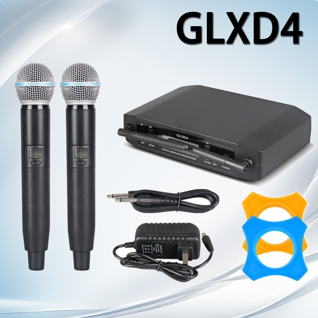 Shure GLXD4 ไมโครโฟนไร้สายระดับมืออาชีพ ป้องกันเสียงหอน สำหรับคาราโอเกะ KTV และการแสดงบนเวที