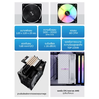 ซีพียูคูลเลอร์ Valkyrie AQ125 TDP 235W CPU Cooler รับประกัน 3 ปี