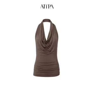 Atipa - Sorelle Halter Top เสื้อคล้องคอ คอถ่วง เว้าหลัง ผ้าเรยอน เนื้อนุ่ม ใส่สบาย