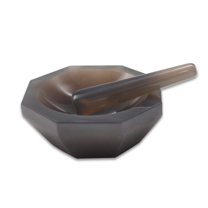 Agate Mortar and Pestle โกร่งบดยาหินโมรา