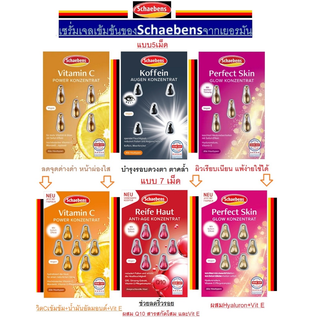 เซรั่มเข้มข้นขายดีของเยอรมัน Schaebens serum มีหลายสูตรให้เลือก ของแท้!!พร้อมส่ง