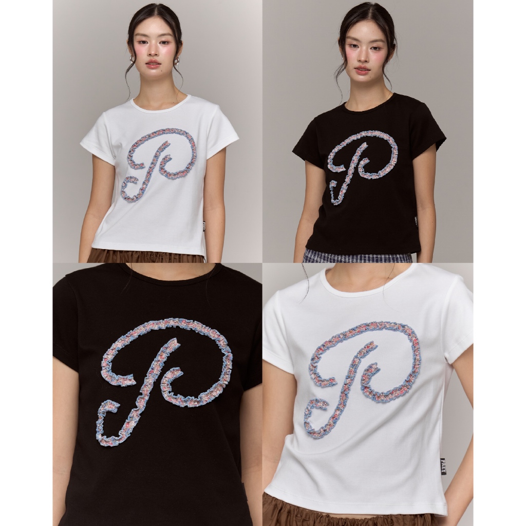 (พร้อมส่ง)prey เสื้อยืดคอกลมpuffy blossom p baby tee