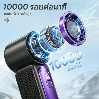 พัดลมพกพา พัดลมมือถือ พัดลมพกพา ไม่มีเสียง mini fan 5เกียร์ ลมแรง Type-C แบตอึด พัดลมขนาดเล็ก พัดลมชาร์จไฟ เดินทาง