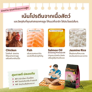 [แพ็คคู่] Tiffany Cat อาหารแมว 1.5 กิโลกรัม x 2 ถุง