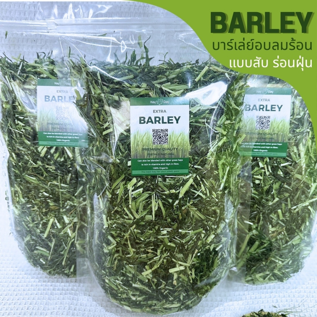 ✿หญ้าบาร์เลย์✿ Barley สับ บาร์เล่ย์สับสั้น อบลมร้อน คัดพิเศษ เกรดพรีเมี่ยม สำหรับกระต่ายและสัตว์ฟันแทะทุกชนิด