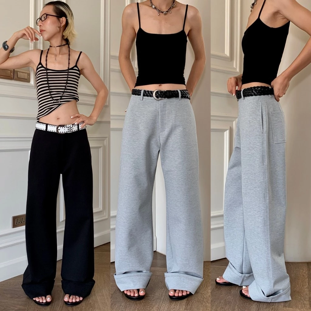 [ตัวเด่น ตัวดัง ช,ญใส่ได้]โค้ดลด30%+โค้ดร้าน100฿+ส่งด่วนฟรี! Fashionstore-Morgan Pants กางเกงขายาว(861)