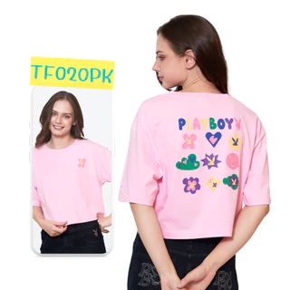 PLAYBOY 06PB เสื้อCROP เสื้อผ้าผู้หญิง/เสื้อ/เสื้อยืดทรงครอบ P1WT265TF020 P1WT265TF036 P1WT269TF008