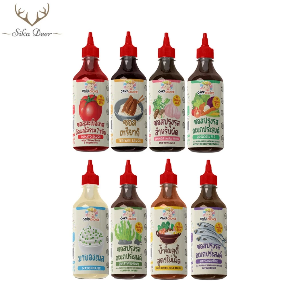Carechoice แคร์ช้อยส์ รวมซอสเด็ก น้ำจิ้มเด็ก สำหรับเด็ก สูตรอ่อนโยน สำหรับเด็ก1ปีขึ้นไป