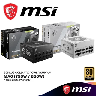 POWER SUPPLY (อุปกรณ์จ่ายไฟ) MSI MAG A850GL PCIE5 850W (80+ GOLD) 7y.