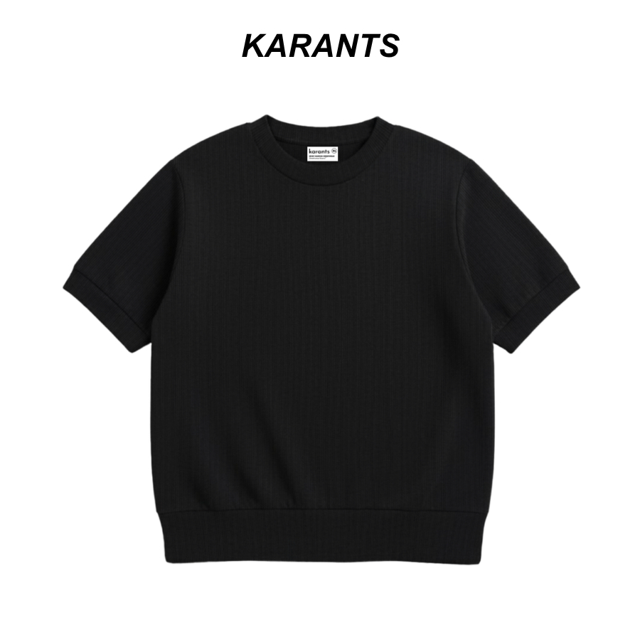 Karants เสื้อยืด RegularFit ผ้าสำลี 2 หน้า คอวี สำหรับผู้ชายและผู้หญิง Unisex - KR380