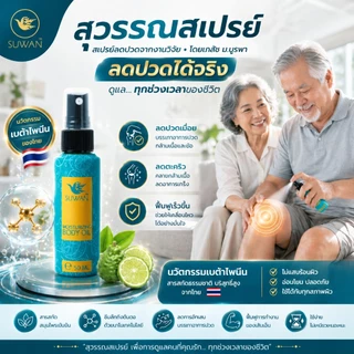 Suwan Spray (สุวรรณสเปรย์) นวัตกรรมสเปรย์บรรเทาปวด ลดตะคริว จากผลงานวิจัย