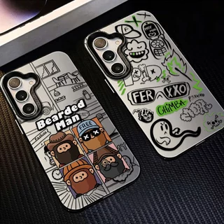 ลวดลายการ์ตูน IMD เคส For Samsung A57 A17 A07 A56 A36 A55 A06 A05S A15 A35 A54 เคสโทรศัพท์ เคสมือถือ