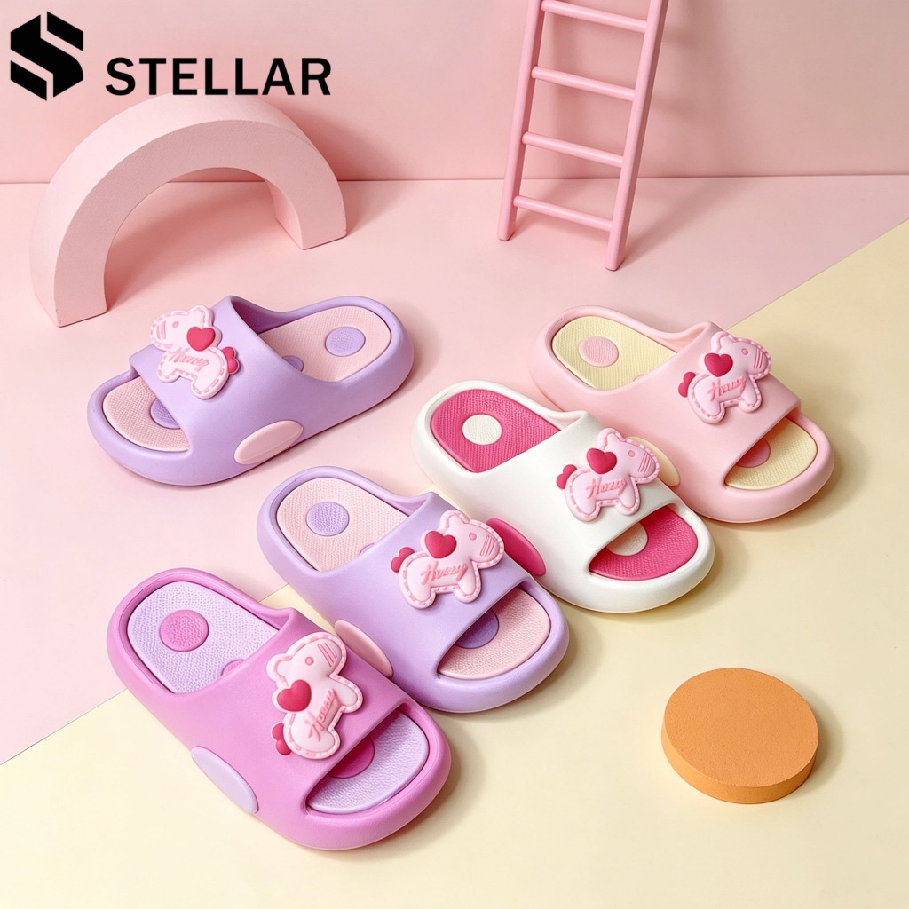 🌷ใหม่! STELLAR รองเท้าเด็กแตะทะเล-ชายหาด กันน้ำ กันลื่น ลายการ์ตูน สวมใส่ปลอดภัย ขนาด 24-35