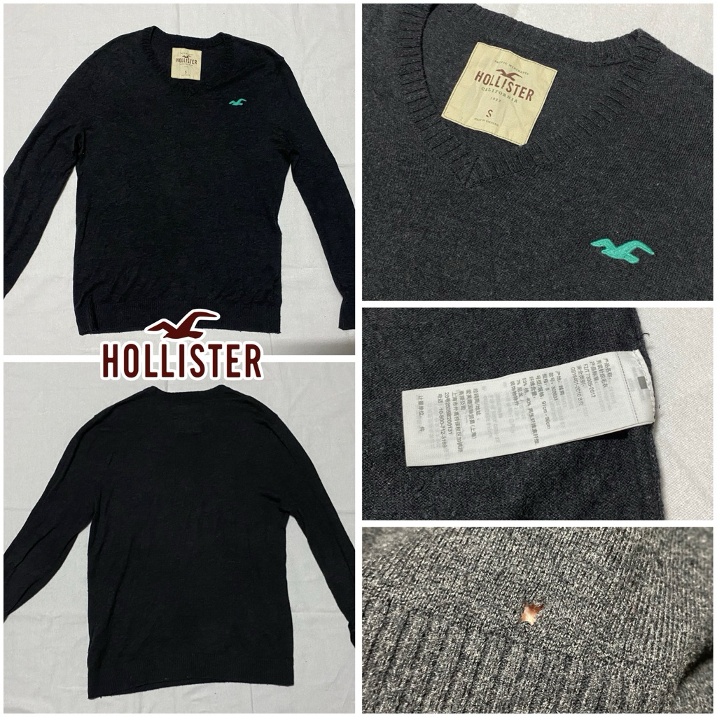 เสื้อไหมพรมแขนยาว Hollister มือสอง