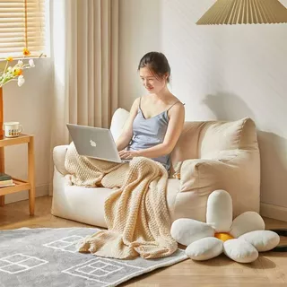 โซฟาขี้เกียจ Bean Bag sofa บีนแบค ระเบียง โซฟานอนคู่ มุมห้องนอนเล็ก โซฟาเสื่อทาทามิขนาดใหญ่เดี่ยว โซฟาเม็ดโฟม