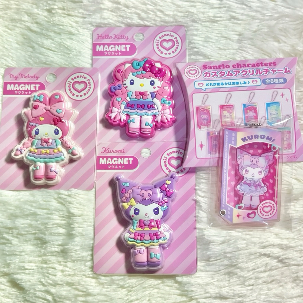 มาใหม่พร้อมส่งจากไทย เเม่เหล็กติดตู้เย็น พวงกุญเเจอะคลิลิค ซานริโอ้ มีขายเฉพาะที่ช็อปฮาราจุกุ 🇯🇵💗