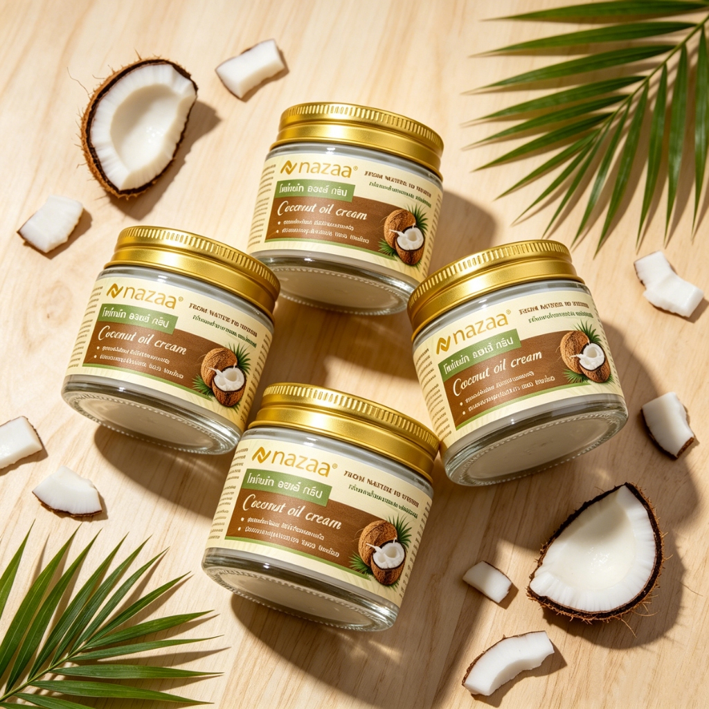 NAZAA Coconut Oil Cream ครีมมะพร้าว บำรุงผิวแห้งแตก มือ เท้า ศอก ชุ่มชื้น ไม่เหนียว