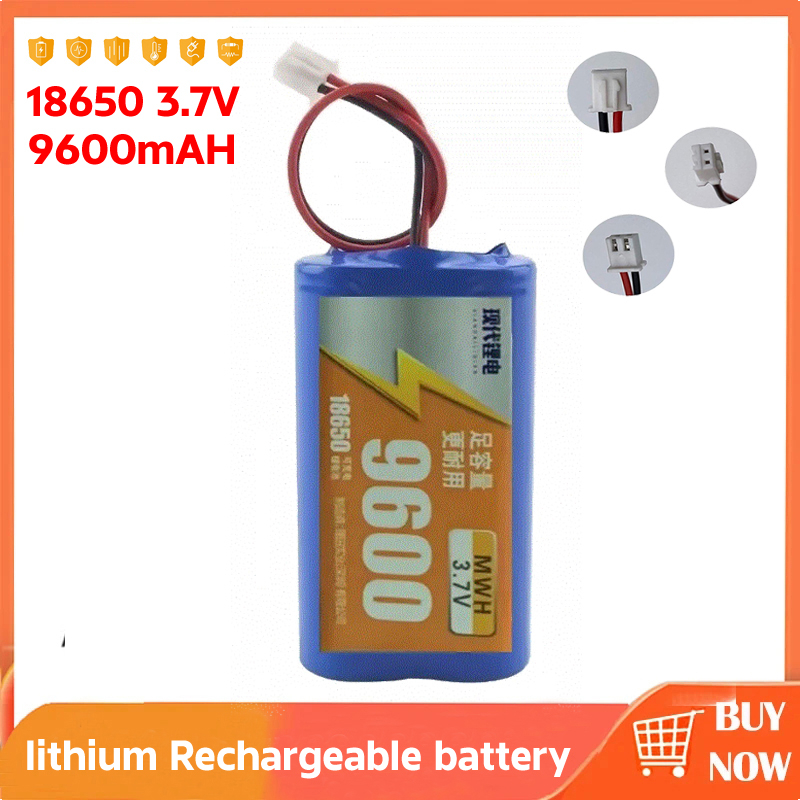 1/2/3/5 PCS แบตเตอรี่ 18650 3.7V 9600mah Rechargeable Li-ion battery มีวงจรป้องกันชาร์จในตัว ถ่านชาร์จ โซล่าเซลล์ แ
