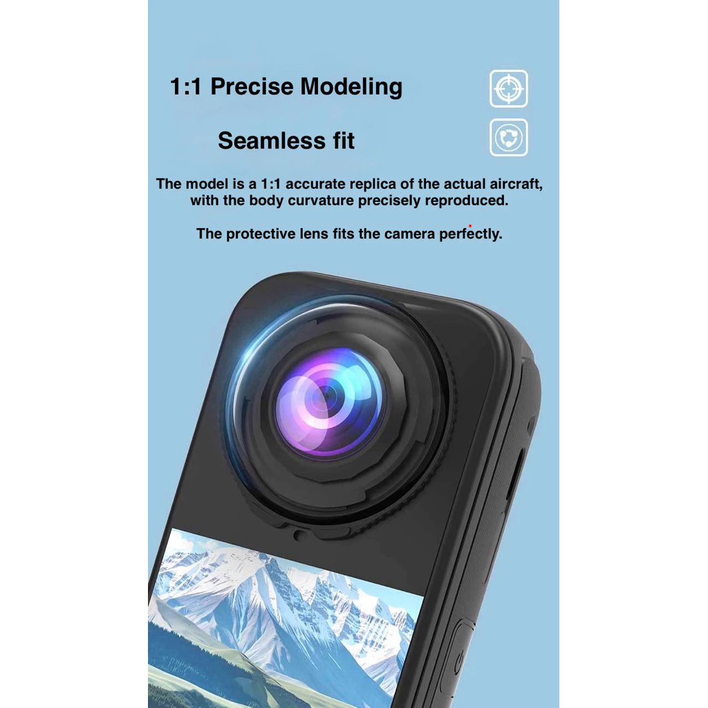 for Insta360 X4Air Optical PC Lens Protectors ครอบเลนส์ แบบใส (พลาสติก) สำหรับ X4Air Plastic Protective Lens Guard thumbnail 5