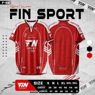 ✨เสื้อกีฬาแขนสั้น ✨ Fin ผ้าไมโครสปอร์ต ใส่ได้ทั้งผู้หญิงและผู้ชาย