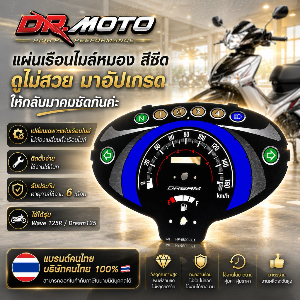 แผ่นไมล์แท้ สำหรับ Wave125R/Dream125 – สินค้าคุณภาพ อ่านรายละเอียดก่อนสั่งซื้อ!