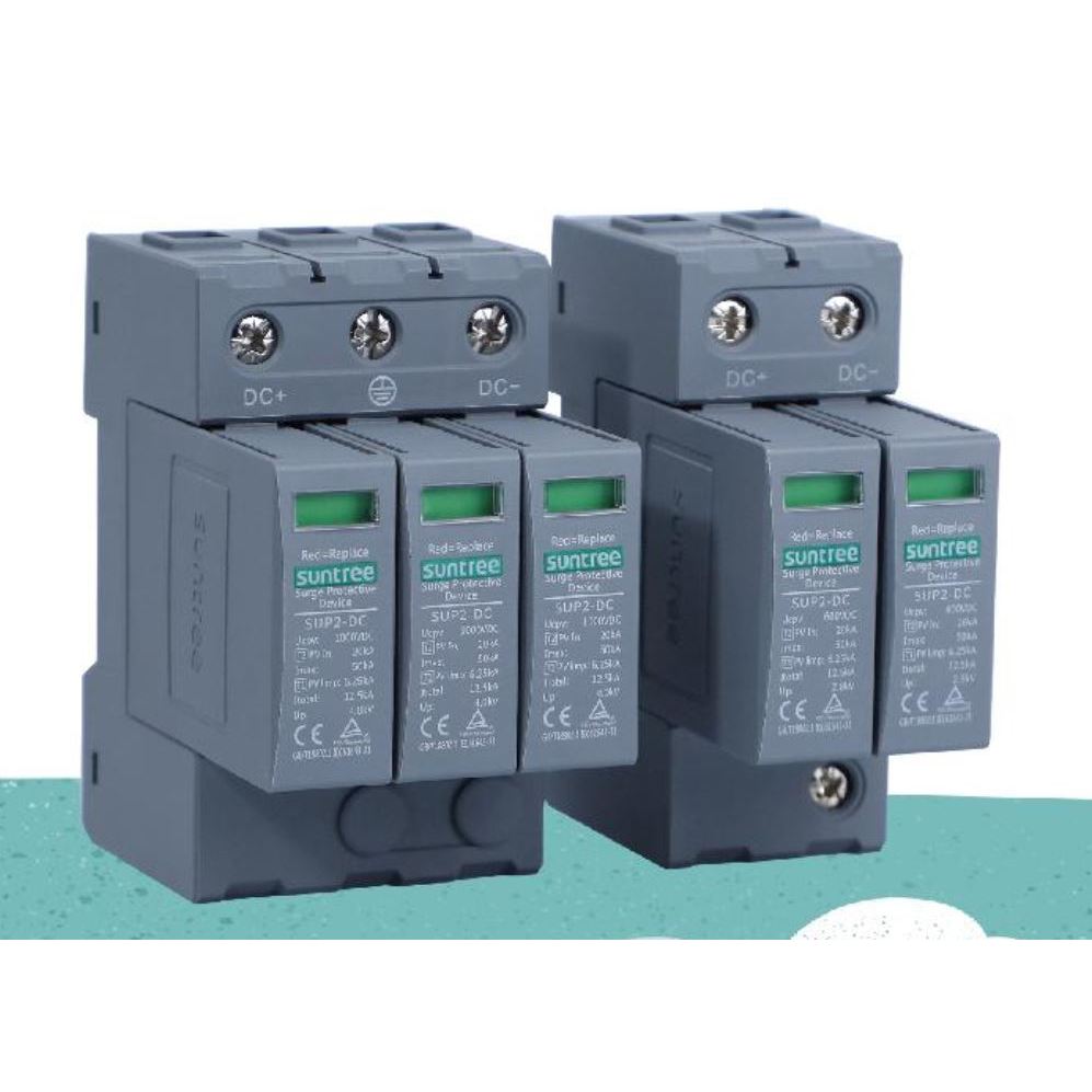 Surge Protector Device SPD กันฟ้าผ่า 2P และ 3P SUP2H-PV (SUP2H8-PV), SUP2H1-PV , SUP2-PV (800V-1500V) 20KA/40KA SUNTREE