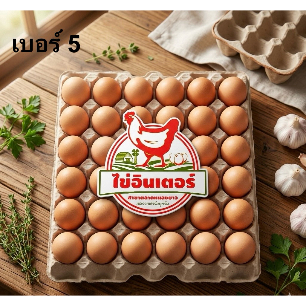 ไข่ไก่สาวเบอร์5 (30ฟอง) หายากไข่ครั้งแรกของไก่